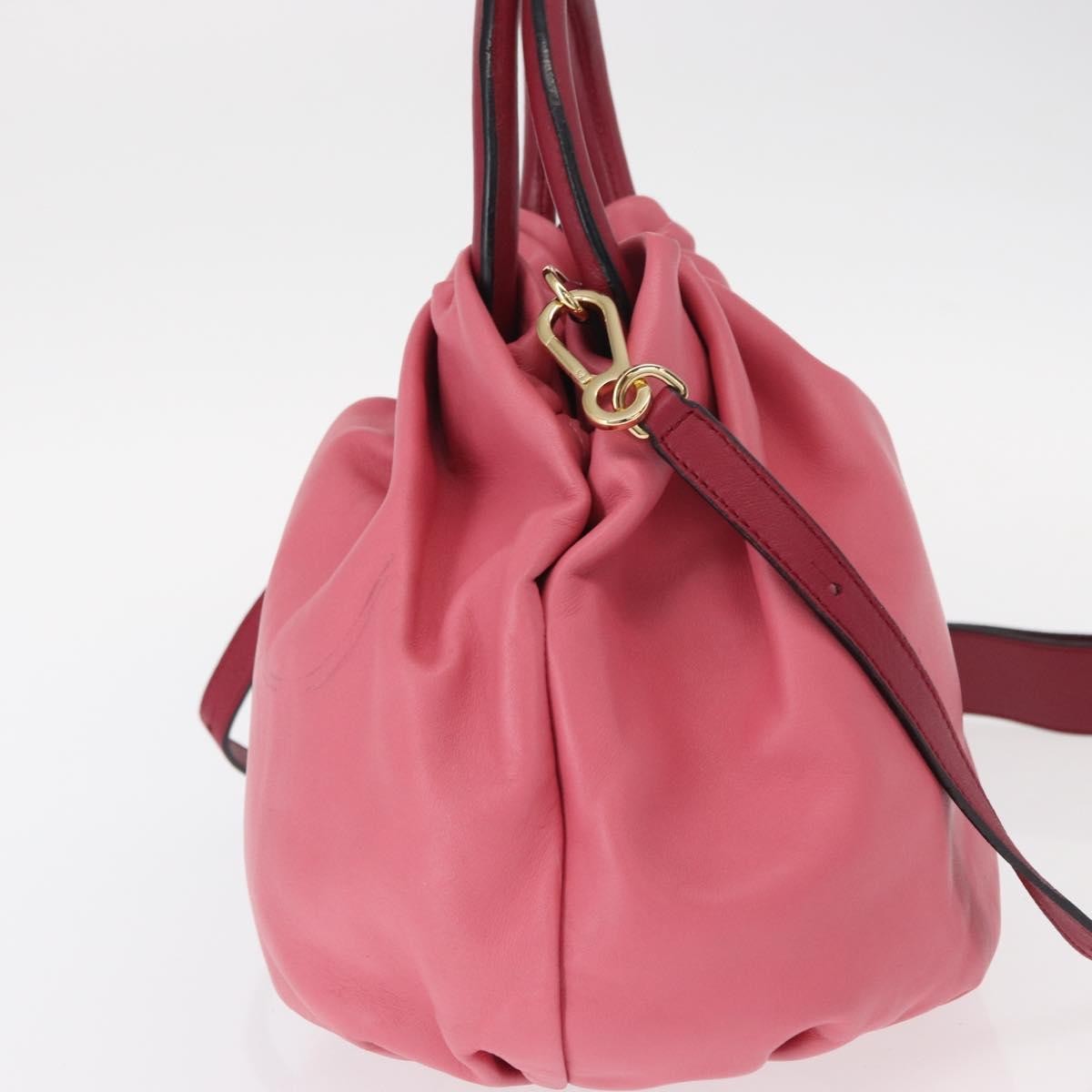 Loewe Bounce Lambskin Pink Leather Handbag (Pre-Owned)