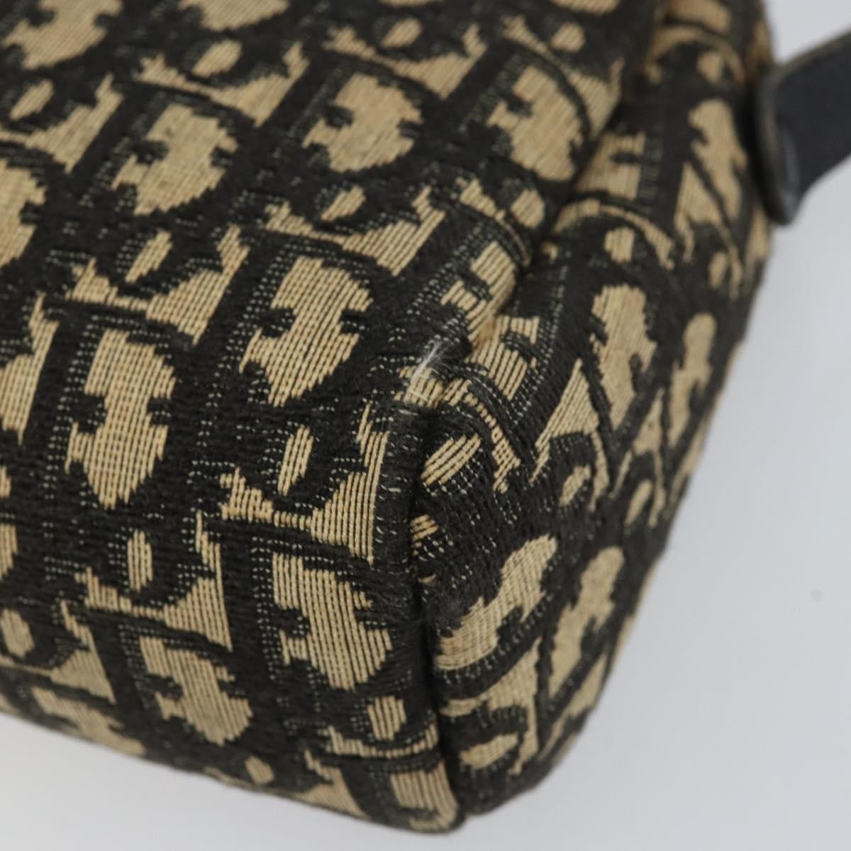 Christian Dior Vintage Cd Trotter Canvas Black Canvas Shoulder Bag Bag (Pre-Owned)