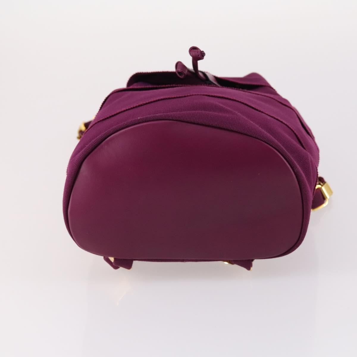 Salvatore Ferragamo Vala Canvas Purple Canvas Backpack Bag (Pre-Owned)