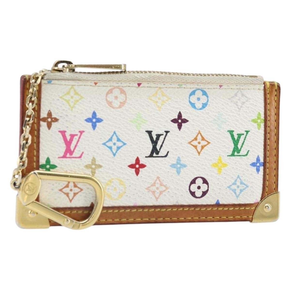 Louis Vuitton Pochette Clés Nm Monogram Multicolor Canvas White Canvas Wallets Accessory (Pre-Owned)