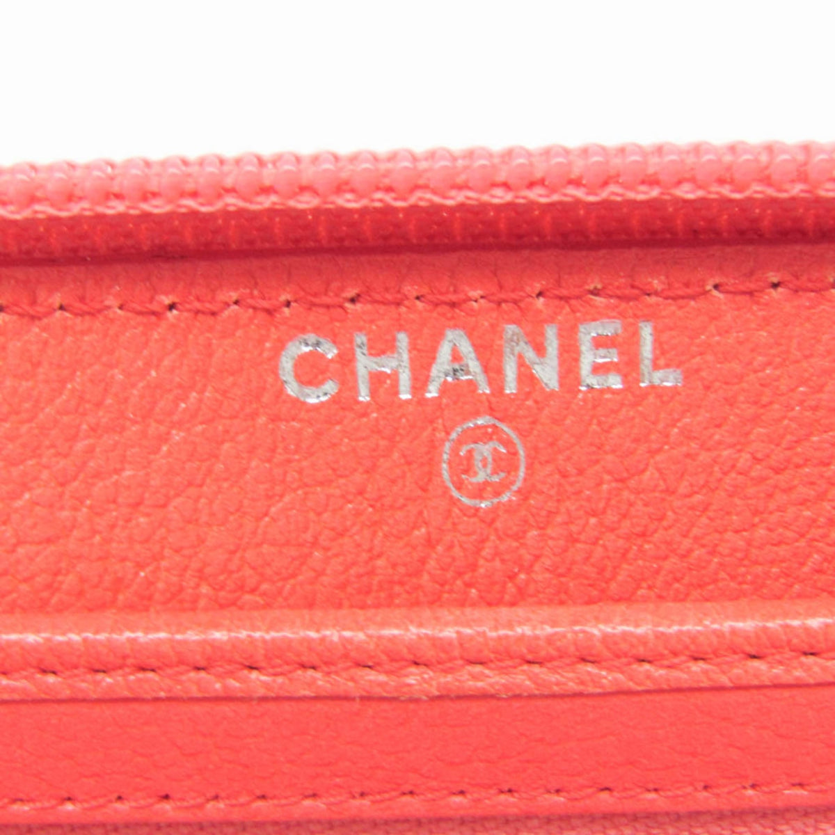 Chanel Camellia Zip Around Organizer Leather Pink Leather Wallets Accessory (Pre-Owned)