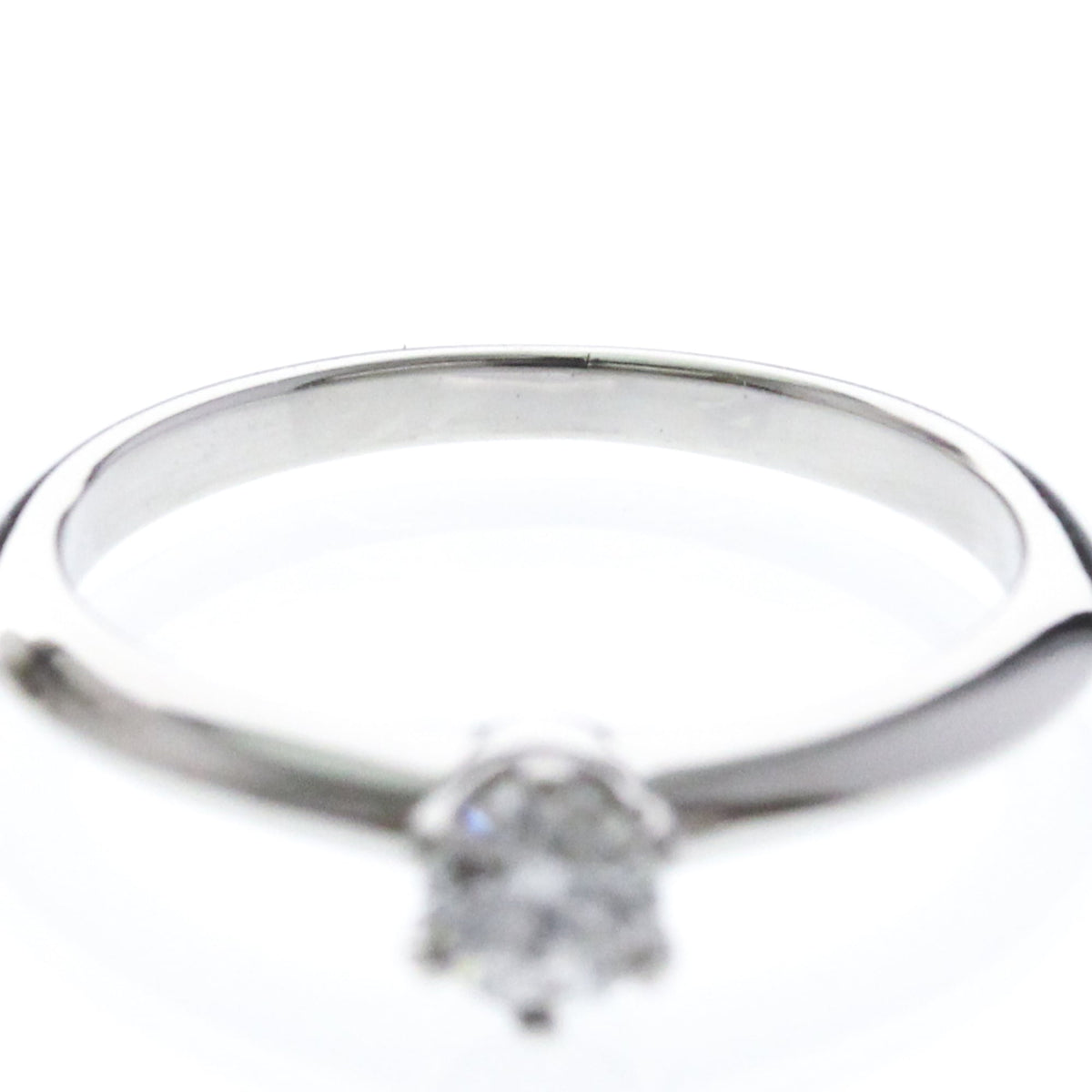 Tiffany & Co. Tiffany Setting Solitaire Platinum With Rbc Diamond G/Vvs2 Silver Platinum Ring Jewelry (Pre-Owned)