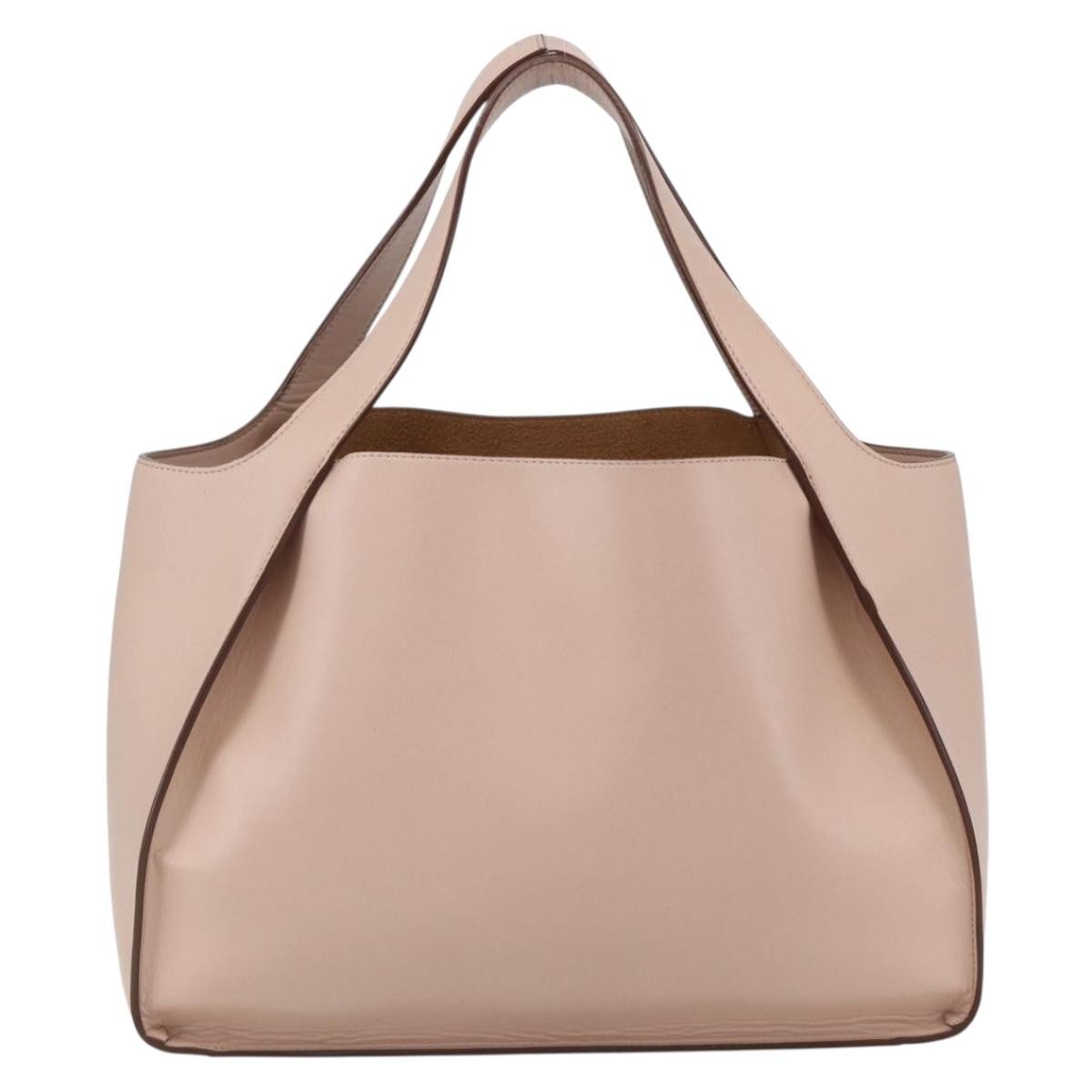 Stella Mccartney Alter Tote Perforated Faux Leather Beige Synthetic Tote Bag Bag (Pre-Owned)