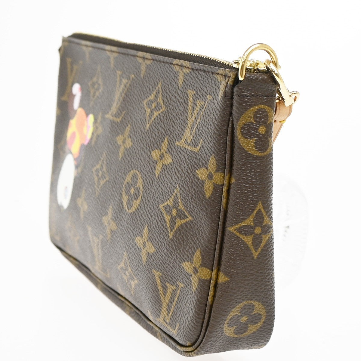 Louis Vuitton Pochette Accessoires Limited Edition Monogram Murakami Panda Brown Leather Clutche & Pouche Bag (Pre-Owned)