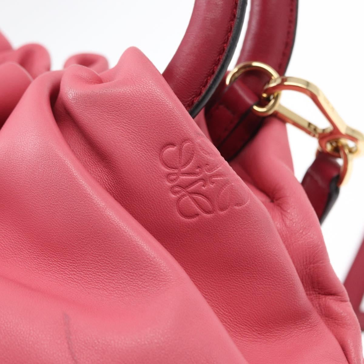 Loewe Bounce Lambskin Pink Leather Handbag (Pre-Owned)
