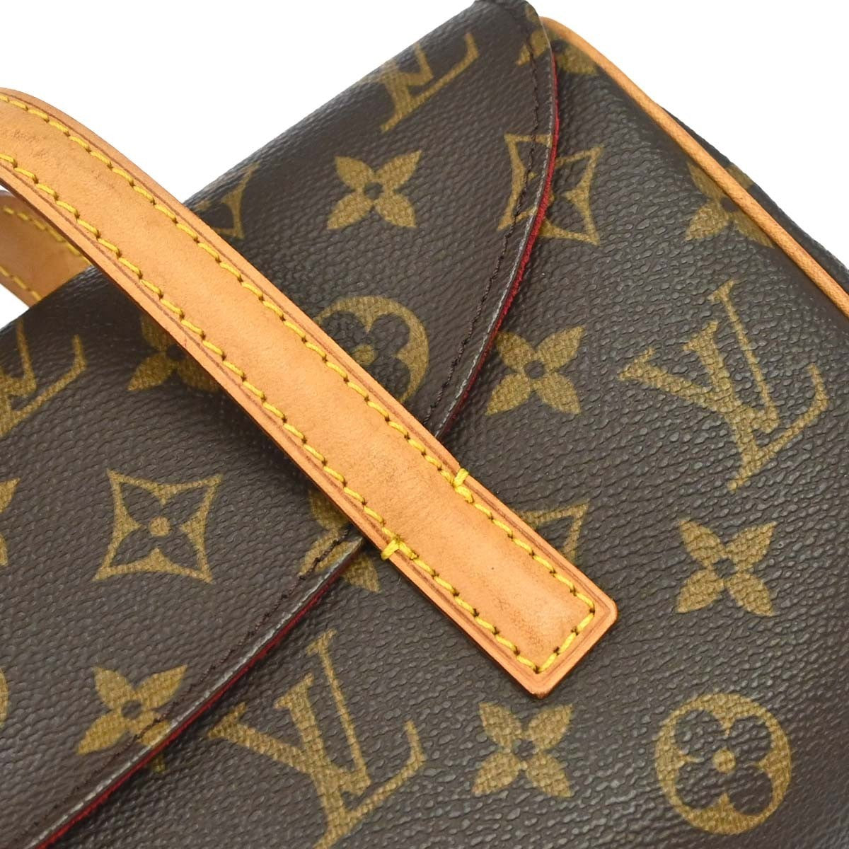 Louis Vuitton Sonatine Monogram Canvas Brown Canvas Handbag (Pre-Owned)