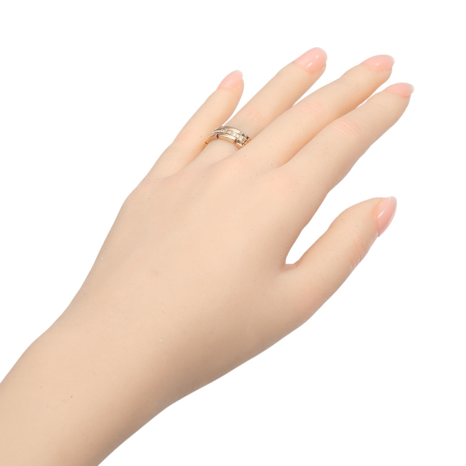 Cartier Tank Francaise 18K Pink Gold With Diamond Gold Pink_Gold Ring Jewelry (Pre-Owned)