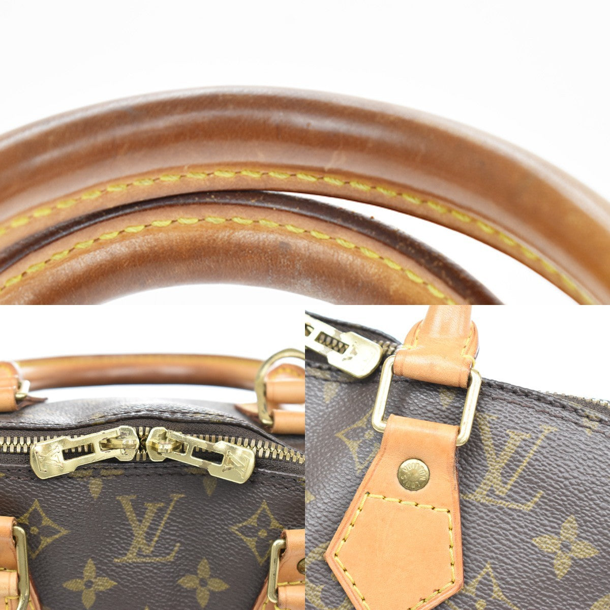 Louis Vuitton Vintage Alma Monogram Canvas Brown Canvas Handbag (Pre-Owned)