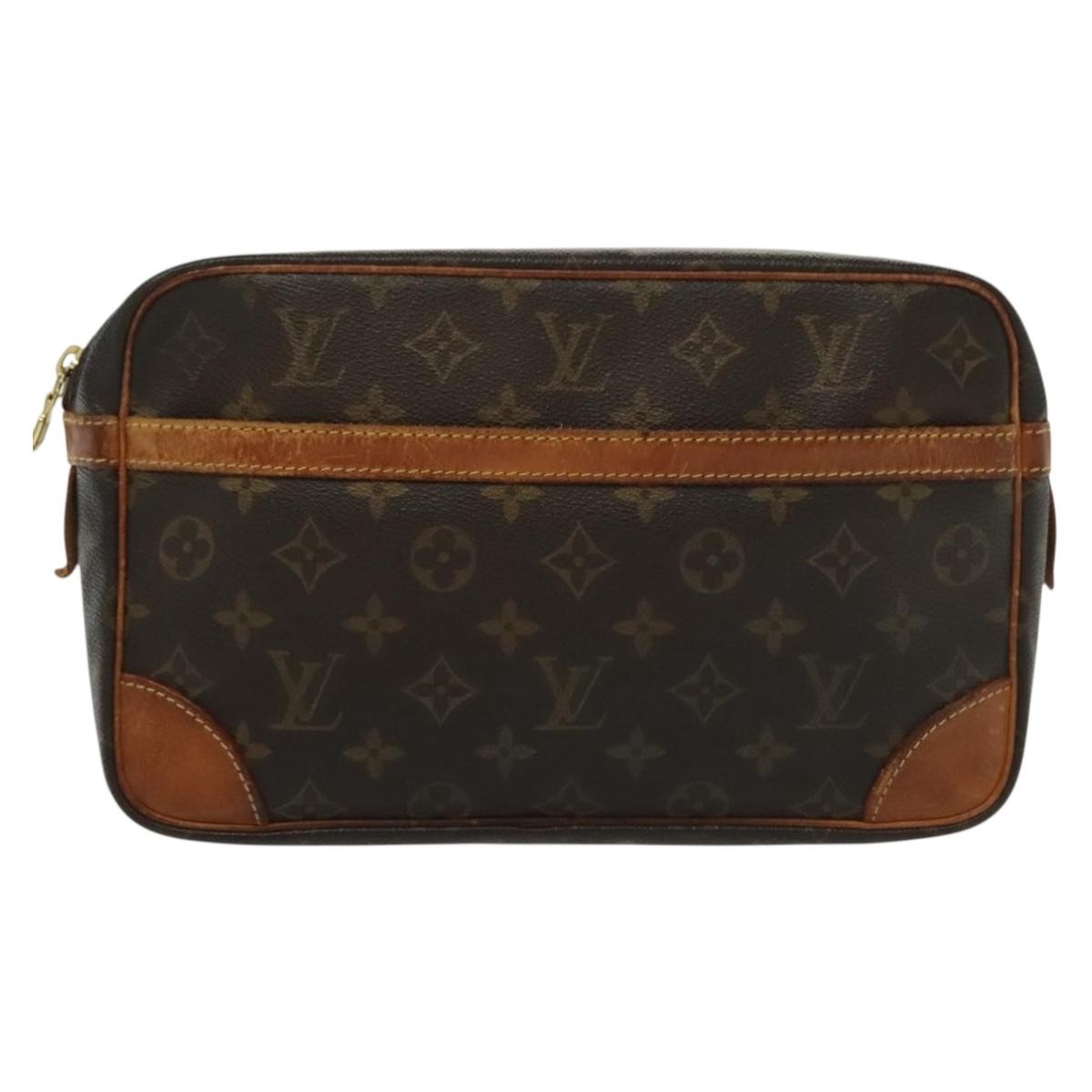 Louis Vuitton Compiegne Canvas Brown Canvas Clutche & Pouche Bag (Pre-Owned)