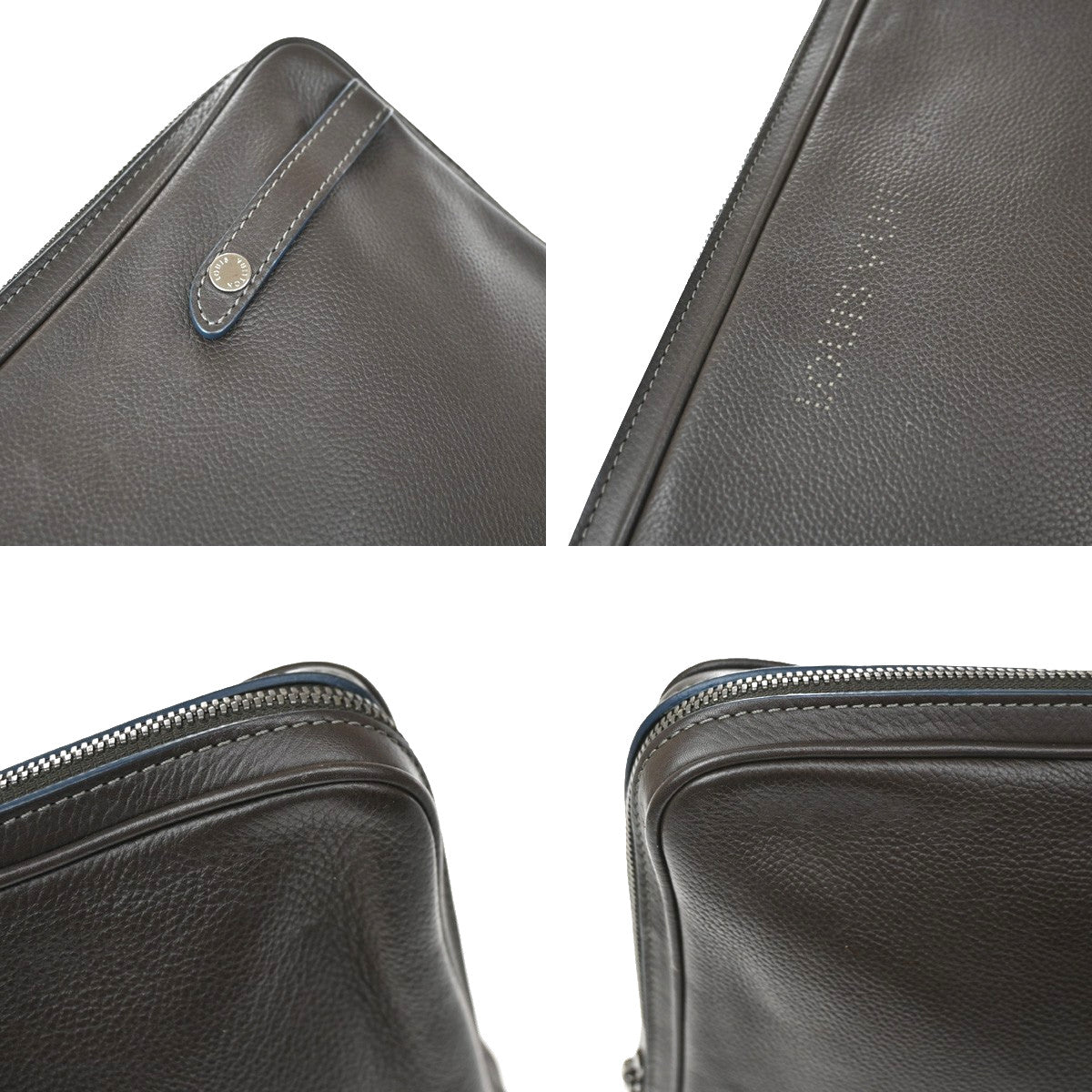 Louis Vuitton Laptop Sleeve Leather Brown Leather Briefcase Bag (Pre-Owned)