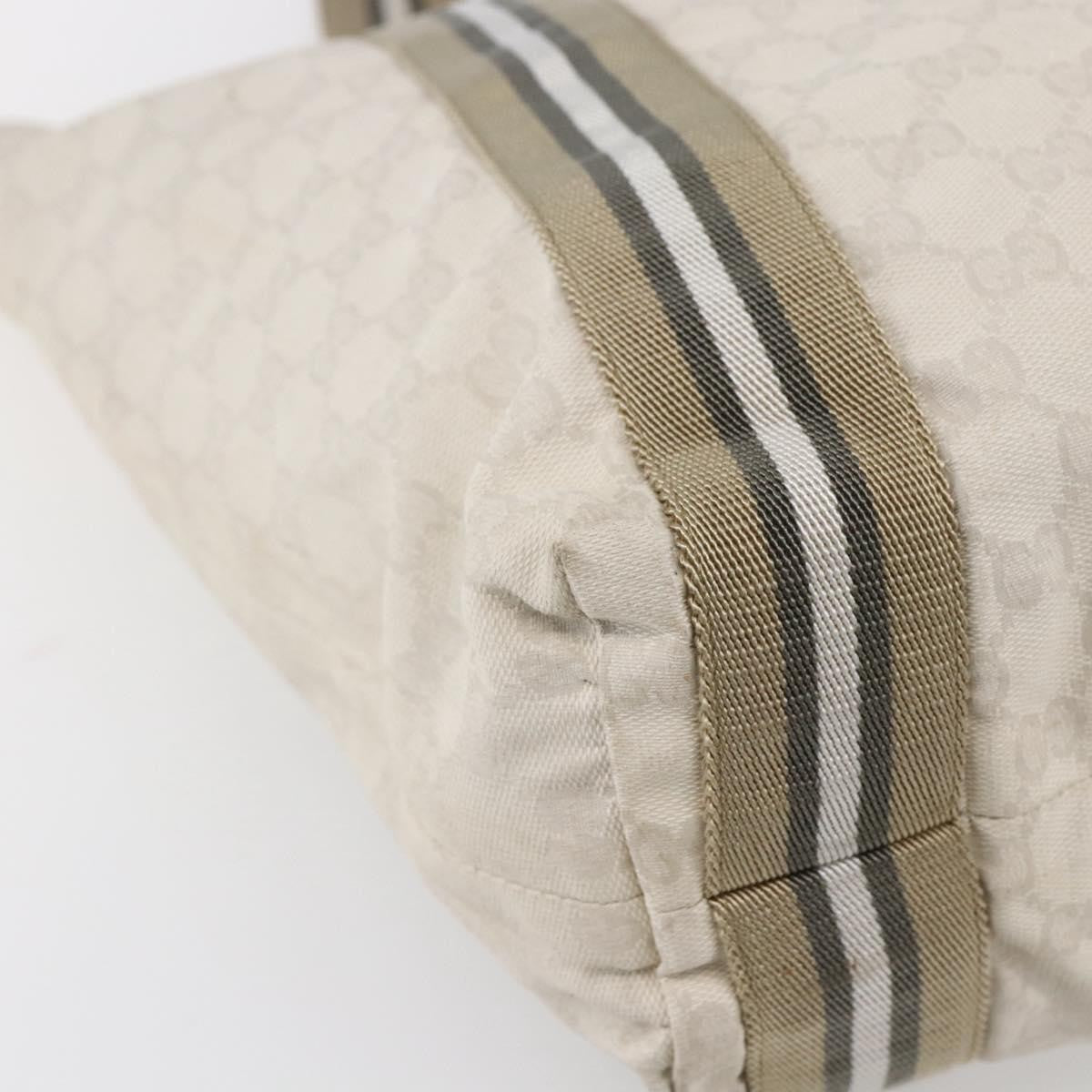 Gucci Original Web Gg Canvas Beige Canvas Tote Bag Bag (Pre-Owned)