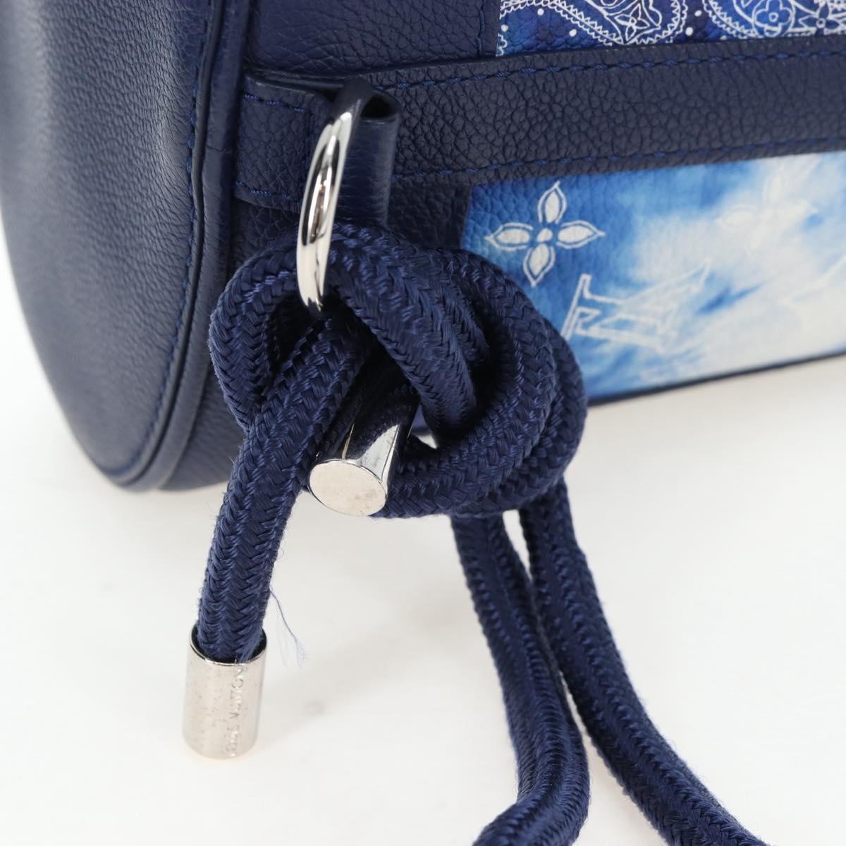 Louis Vuitton Randonnee Limited Edition Monogram Bandana Leather Blue Canvas Shoulder Bag Bag (Pre-Owned)