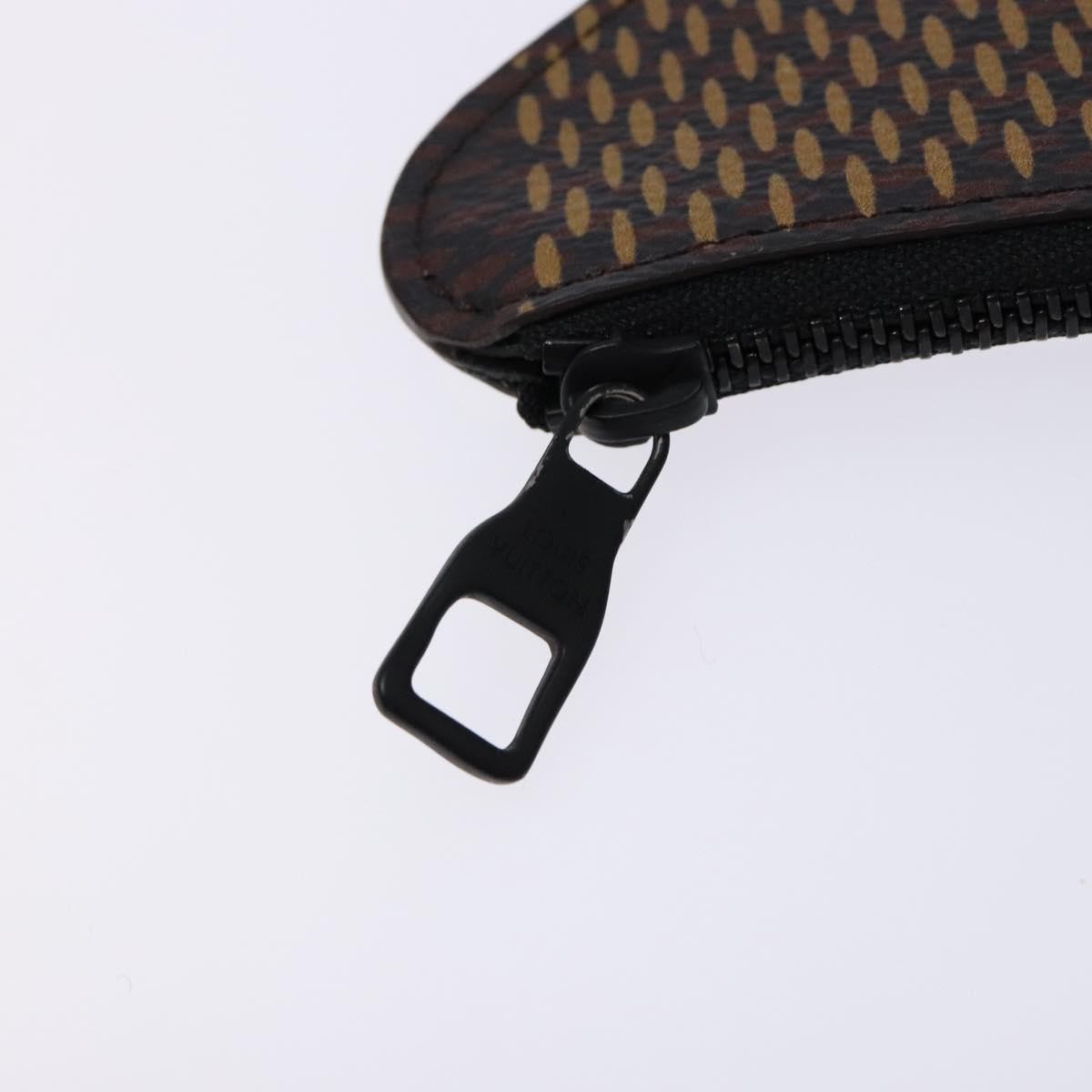 Louis Vuitton Nigo Duck Coin Holder Printed Leather And Limited Edition Giant Damier Black Canvas Card Holders Accessory (Pre-Owned)