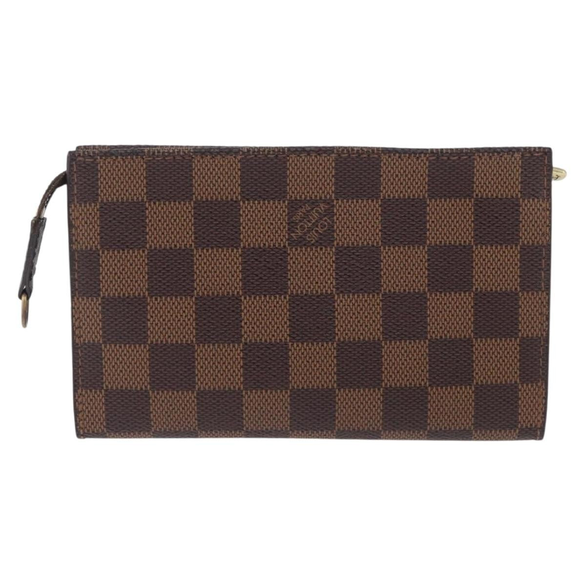 Louis Vuitton Toiletry Pouch Damier Brown Canvas Clutche & Pouche Bag (Pre-Owned)