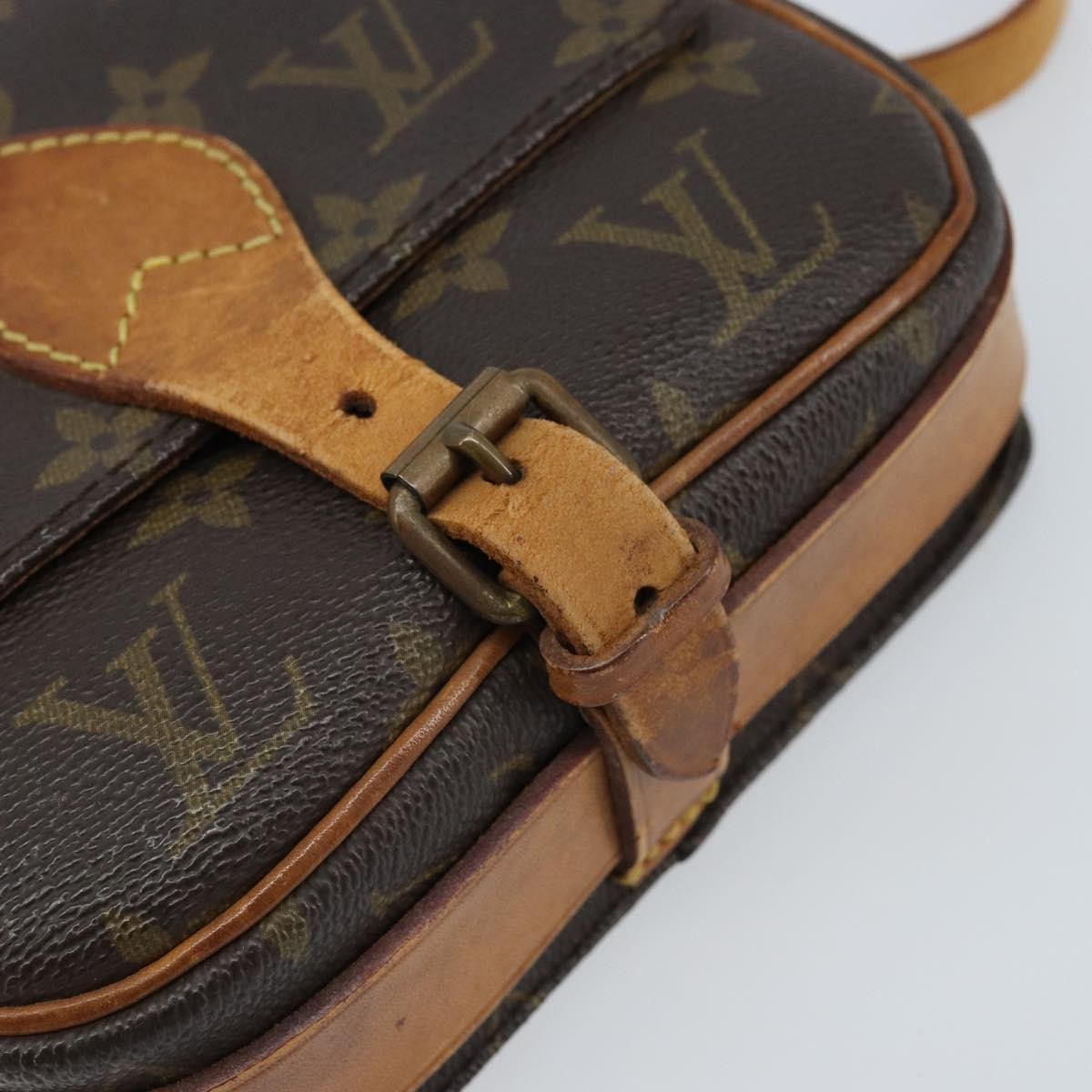Louis Vuitton Cartouchiere Monogram Canvas Brown Canvas Shoulder Bag Bag (Pre-Owned)
