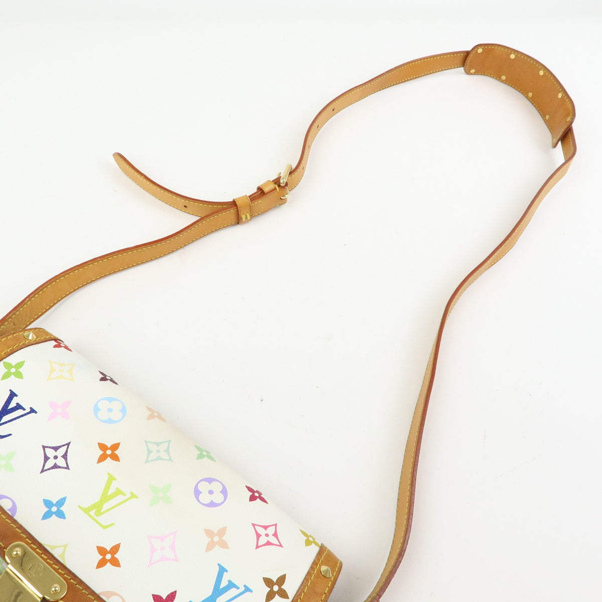 Louis Vuitton Sologne Monogram Multicolor White Canvas Handbag (Pre-Owned)