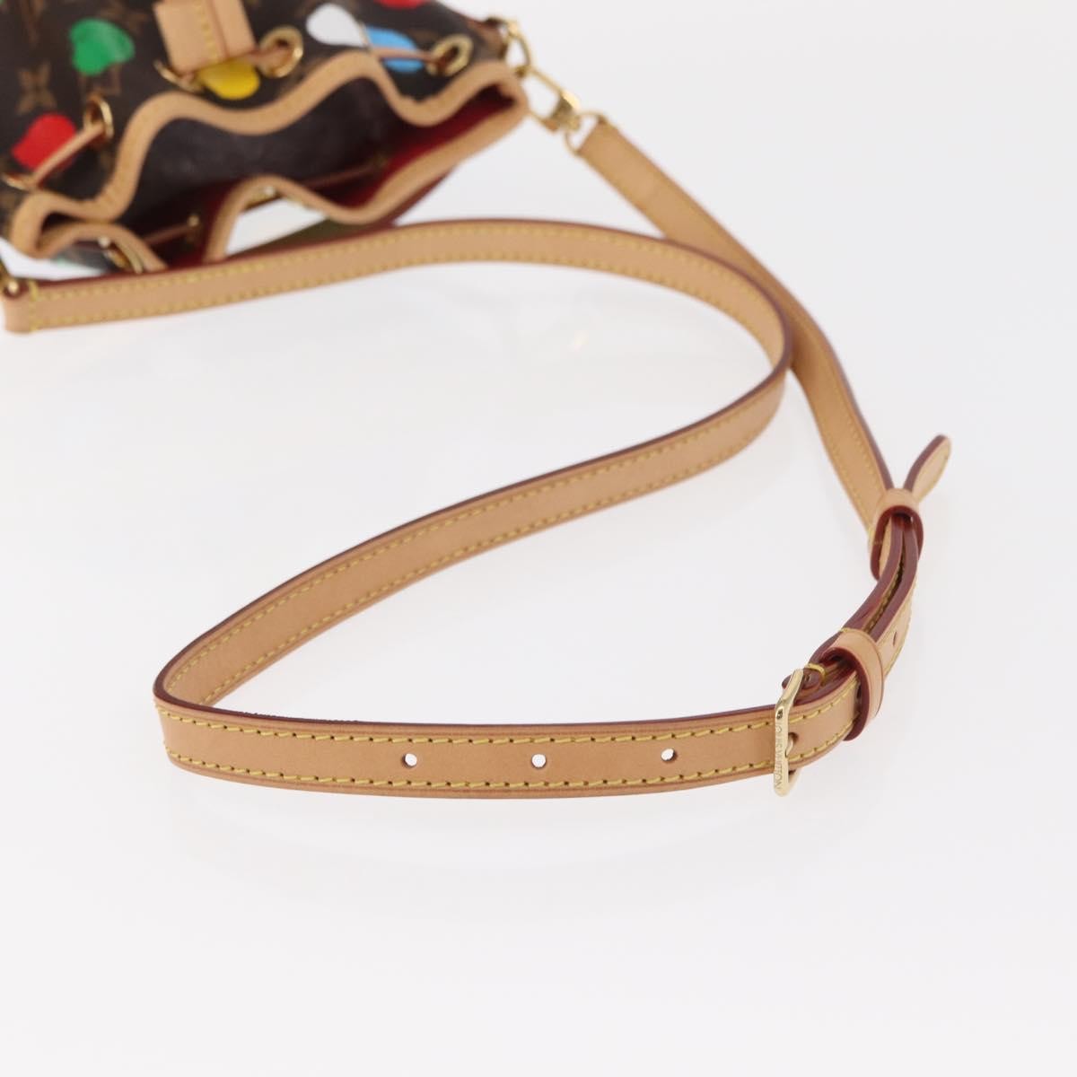 Louis Vuitton Noe Yayoi Kusama Painted Dots Monogram Canvas Brown Canvas Handbag (Pre-Owned)