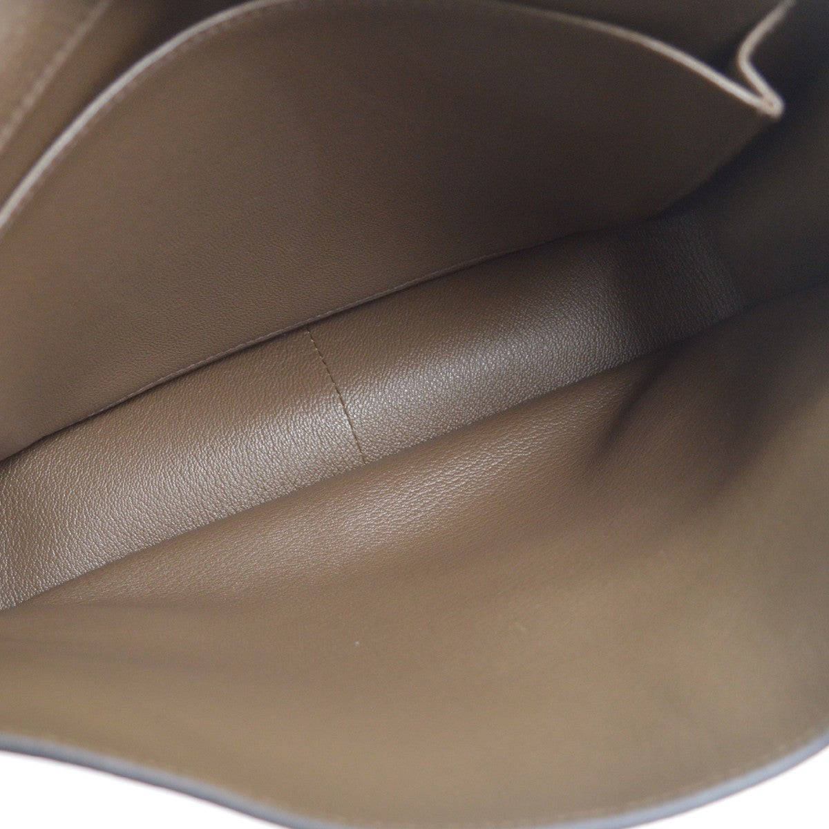 Hermes Steve Caporal Clemence Brown Leather Handbag (Pre-Owned)