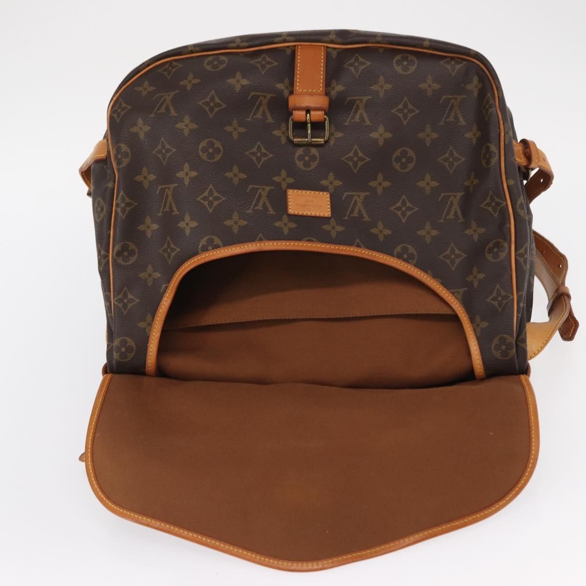 Louis Vuitton Saumur Monogram Canvas Brown Canvas Shoulder Bag Bag (Pre-Owned)