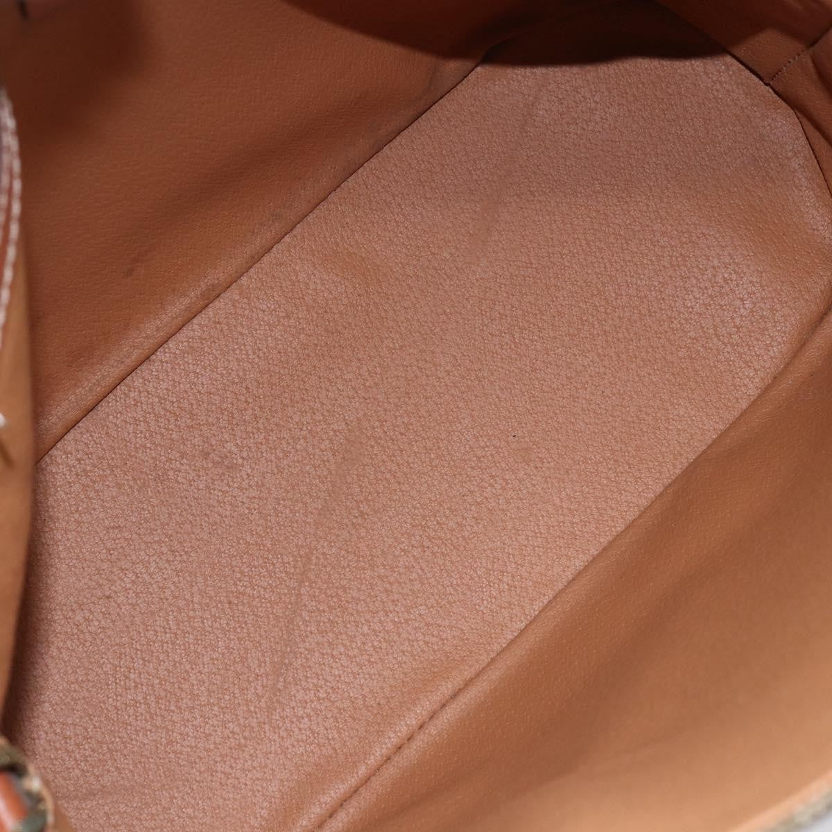 Celine Vintage Macadam Canvas Brown Canvas Handbag (Pre-Owned)