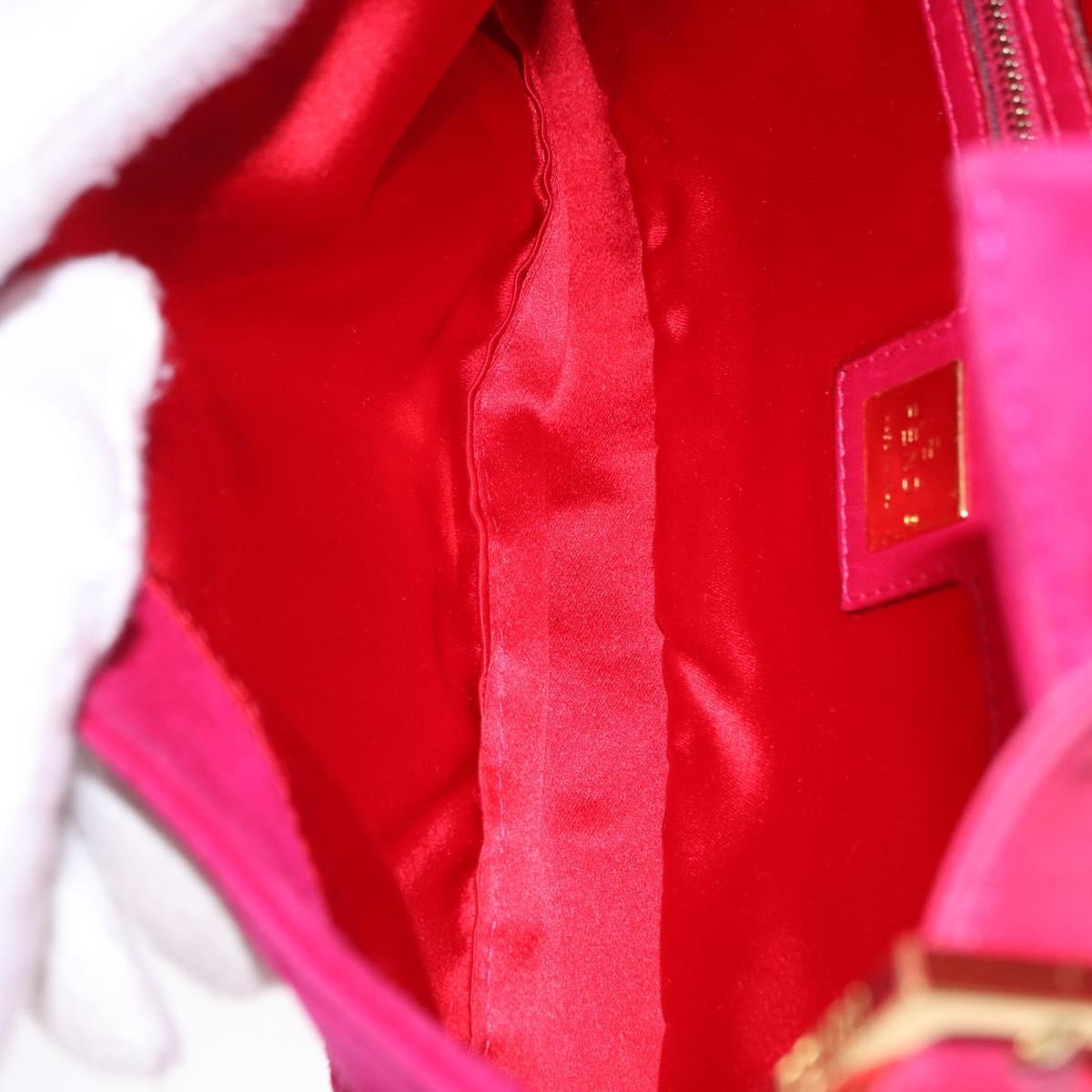 Fendi Baguette Leather Pink Suede Handbag (Pre-Owned)
