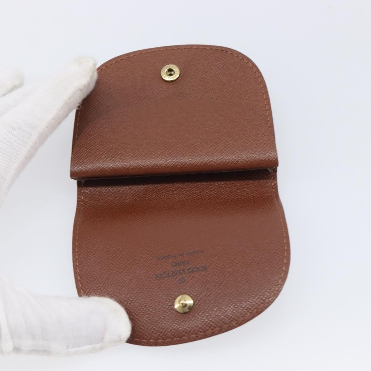 Louis Vuitton Porte Monnaie Gousset Canvas Brown Canvas Wallets Accessory (Pre-Owned)