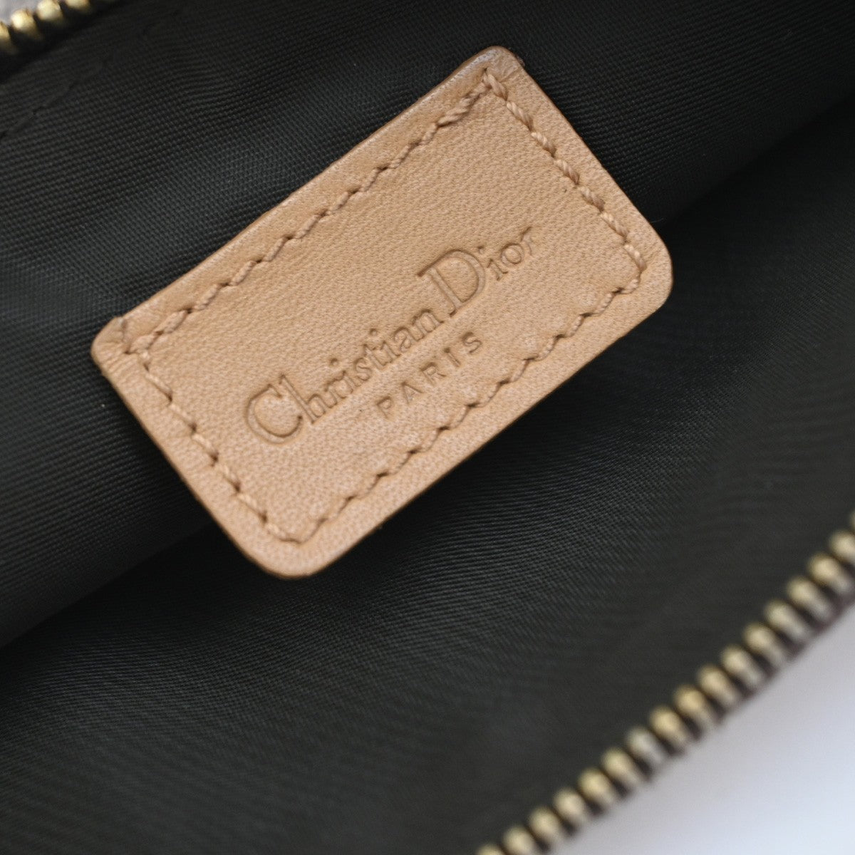 Christian Dior Vintage Saddle Diorissimo Canvas Brown Canvas Handbag (Pre-Owned)