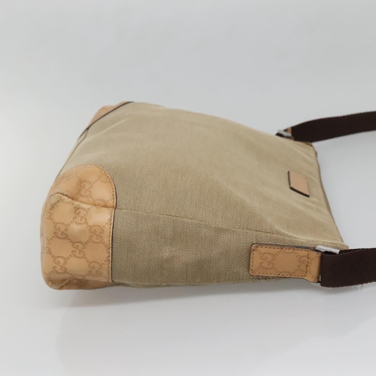 Gucci Original Messenger Gg Canvas Beige Canvas Shoulder Bag Bag (Pre-Owned)