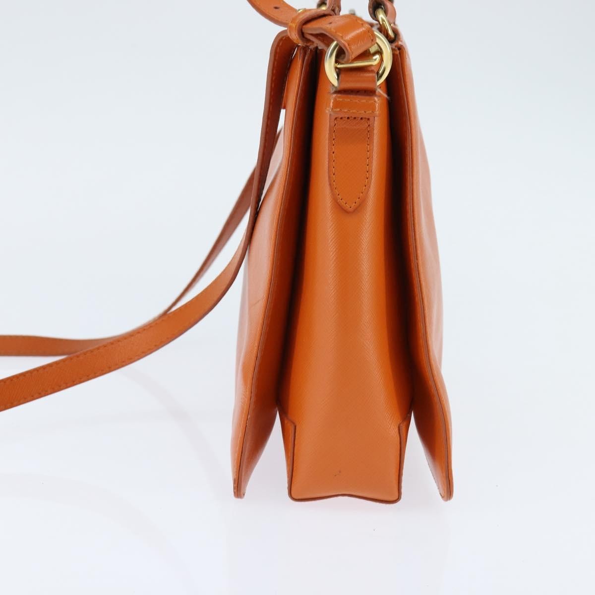 Salvatore Ferragamo Vala Tote Leather Orange Leather Tote Bag Bag (Pre-Owned)