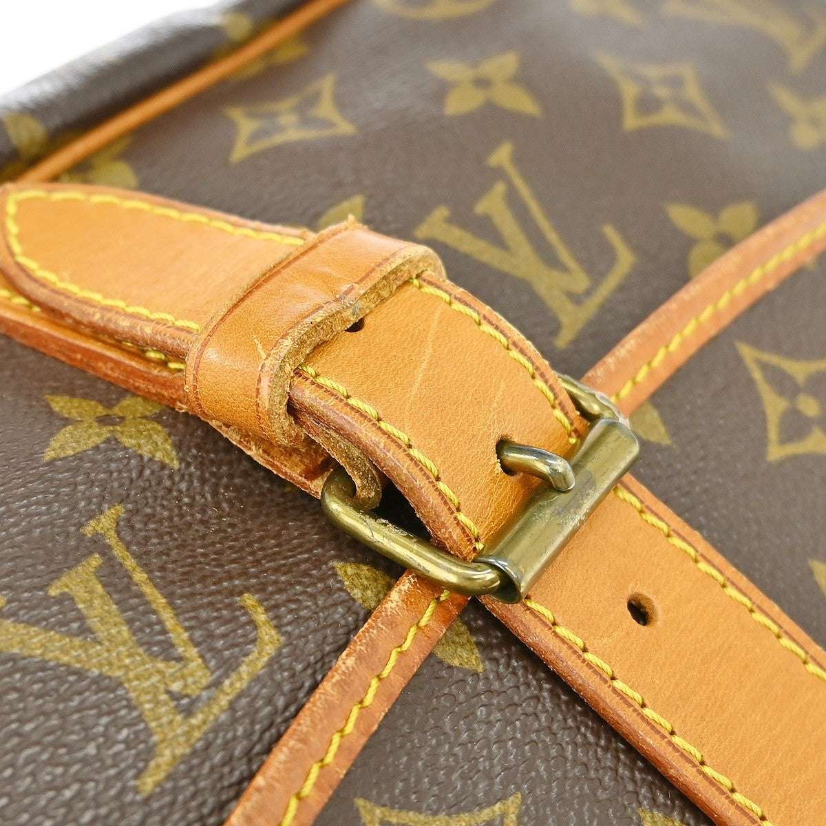 Louis Vuitton Saumur Monogram Canvas Brown Canvas Handbag (Pre-Owned)