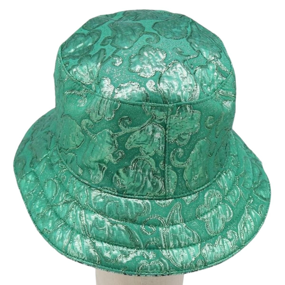 Gucci Reversible Bucket Hat Multicolor Gg Canvas Green Cotton Head Accessory Accessory (Pre-Owned)