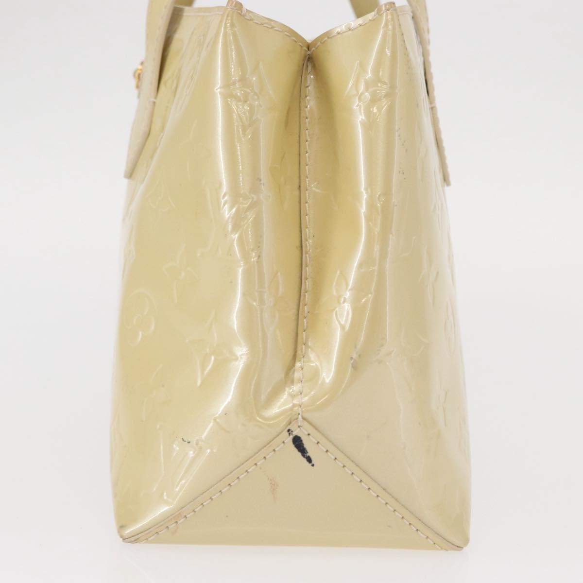 Louis Vuitton Wilshire Monogram Vernis Beige Patent_Leather Handbag (Pre-Owned)