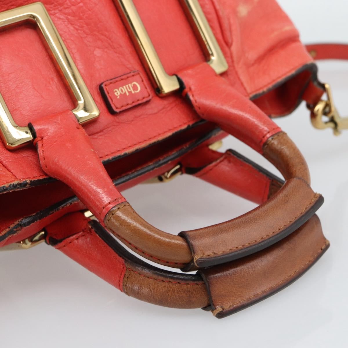 Chloe Ethel Leather Red Leather Handbag (Pre-Owned)