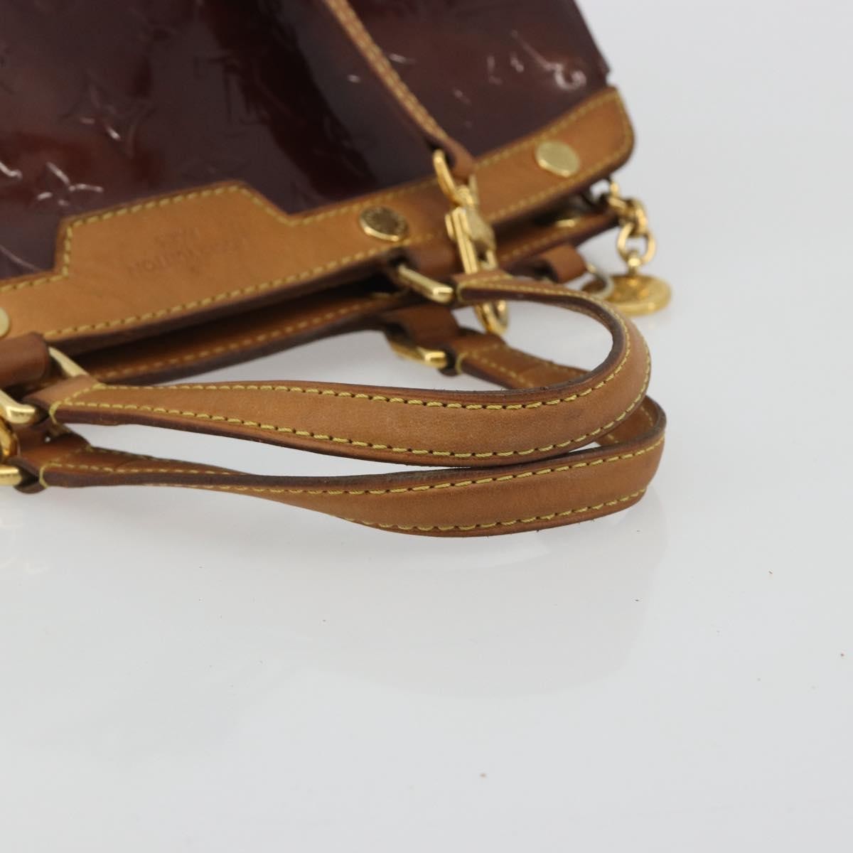 Louis Vuitton Brea Monogram Vernis Burgundy Patent_Leather Handbag (Pre-Owned)