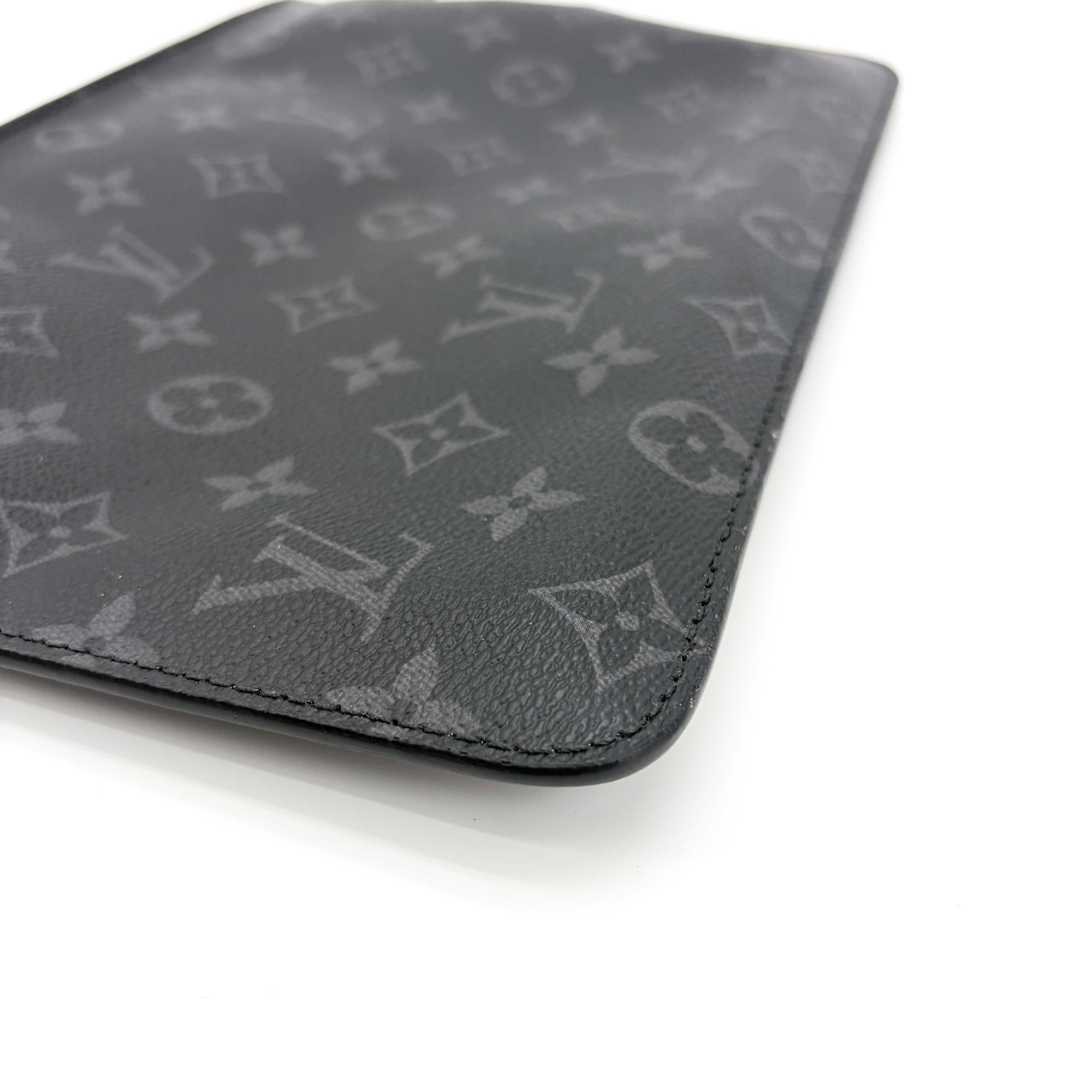 Louis Vuitton Pochette Voyage Monogram Eclipse Canvas Black Canvas Clutche & Pouche Bag (Pre-Owned)