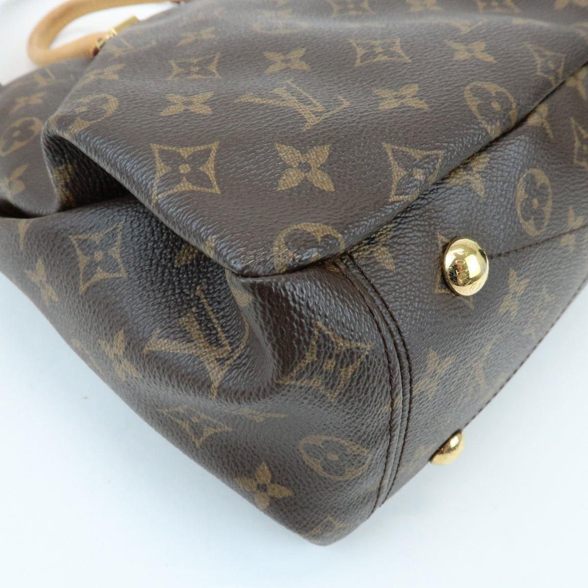 Louis Vuitton Pallas Monogram Canvas With Leather Brown Canvas Tote Bag Bag (Pre-Owned)