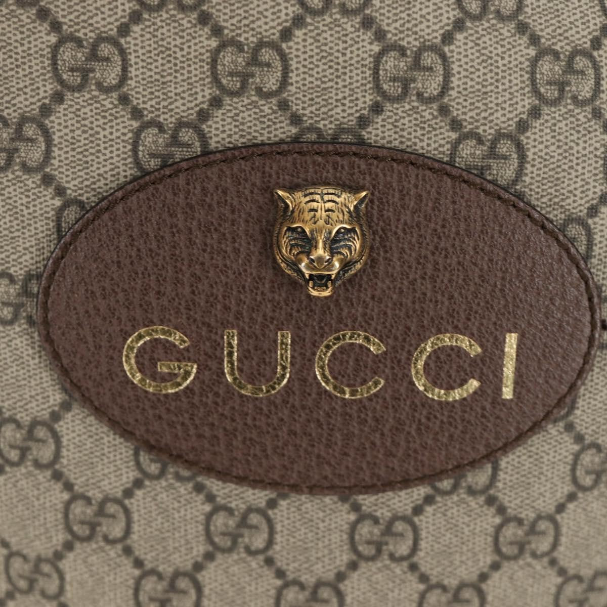Gucci Neo Vintage Drawstring Bucket Gg Coated Canvas Beige Canvas Backpack Bag (Pre-Owned)