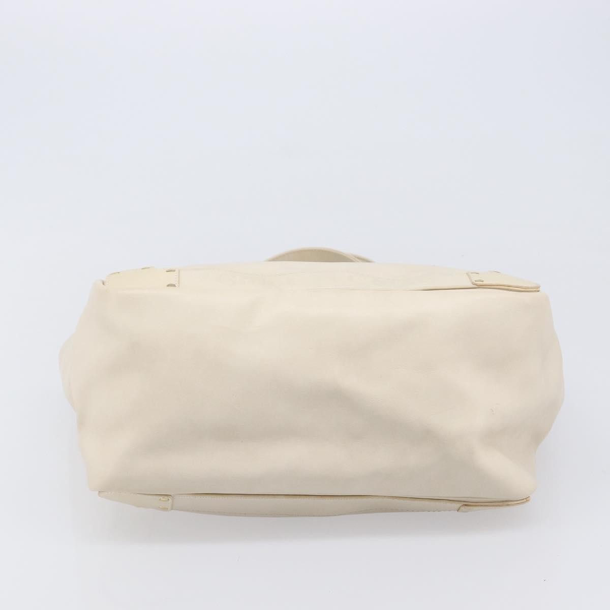 Chloe Eden Leather White Leather Tote Bag Bag (Pre-Owned)