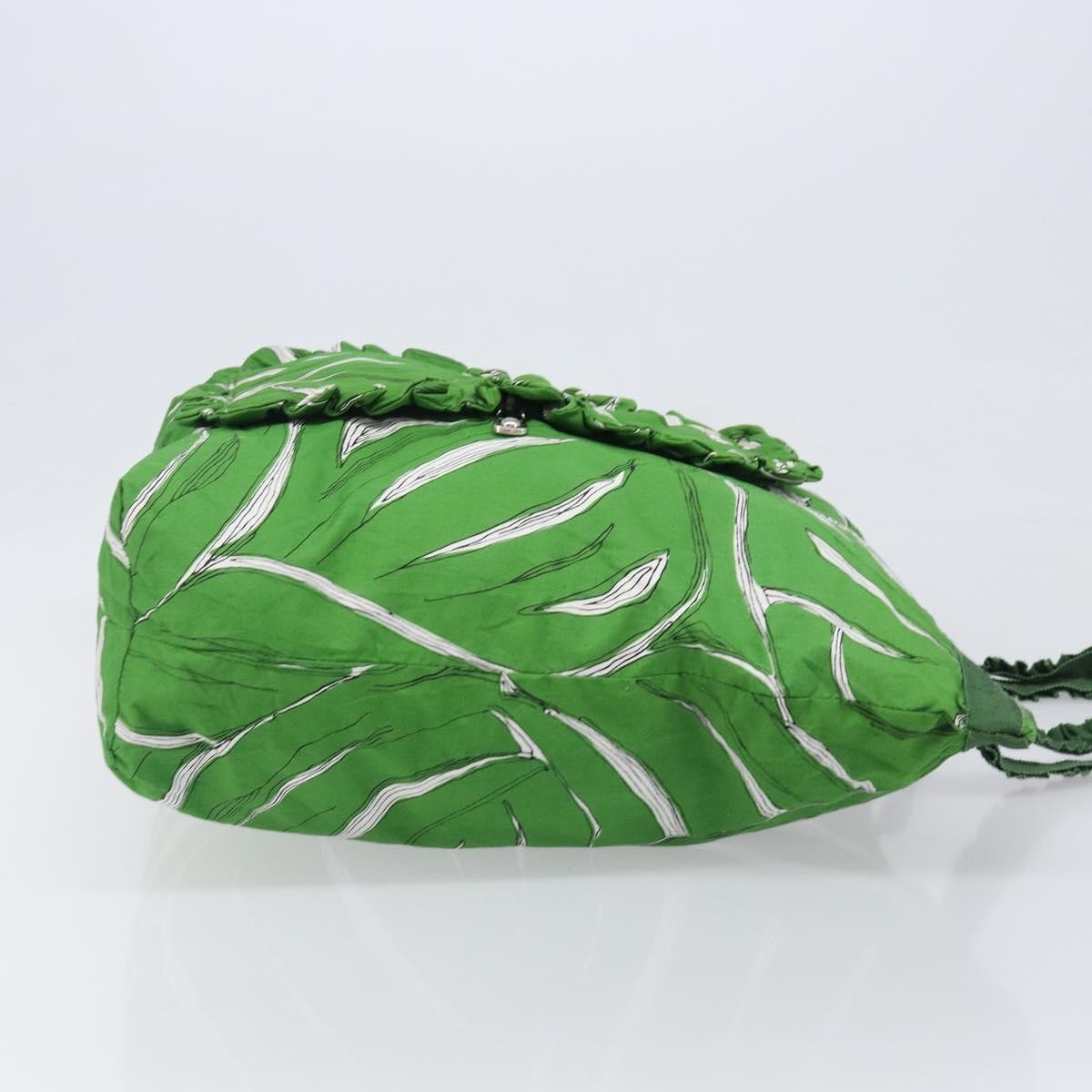 Miu Miu Vintage Nylon Green Nylon Handbag (Pre-Owned)