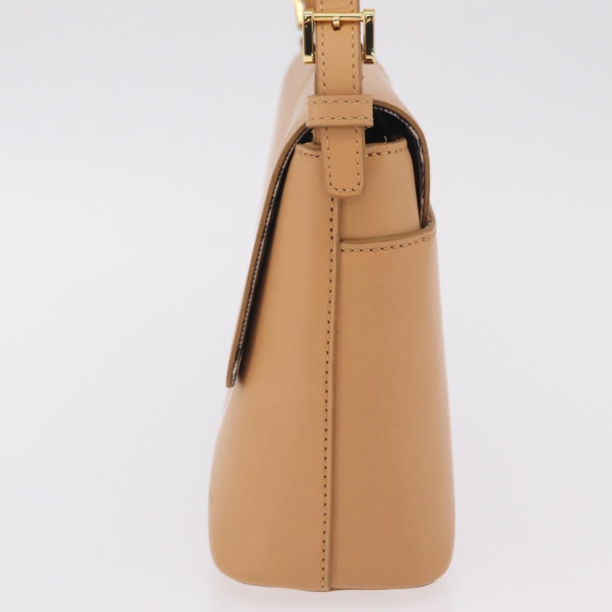 Burberry Shoulder Bag Leather Beige Leather Shoulder Bag Bag (Pre-Owned)