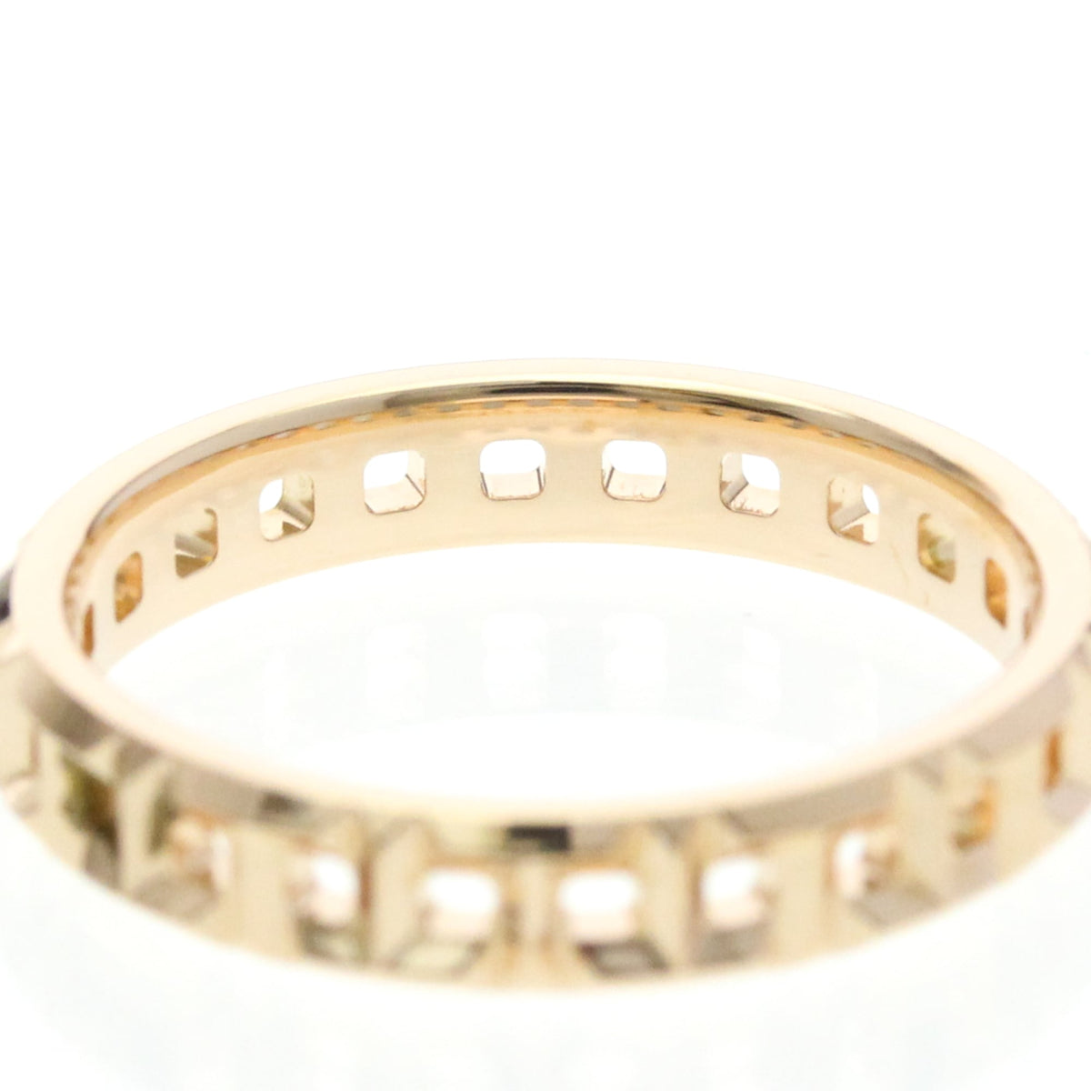 Tiffany & Co. T True 18K Yellow Gold Gold Pink_Gold Ring Jewelry (Pre-Owned)