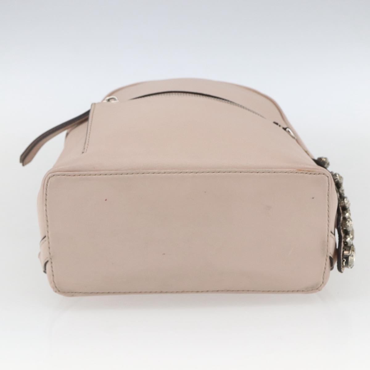 Fendi By The Way Leather Beige Leather Backpack Bag (Pre-Owned)