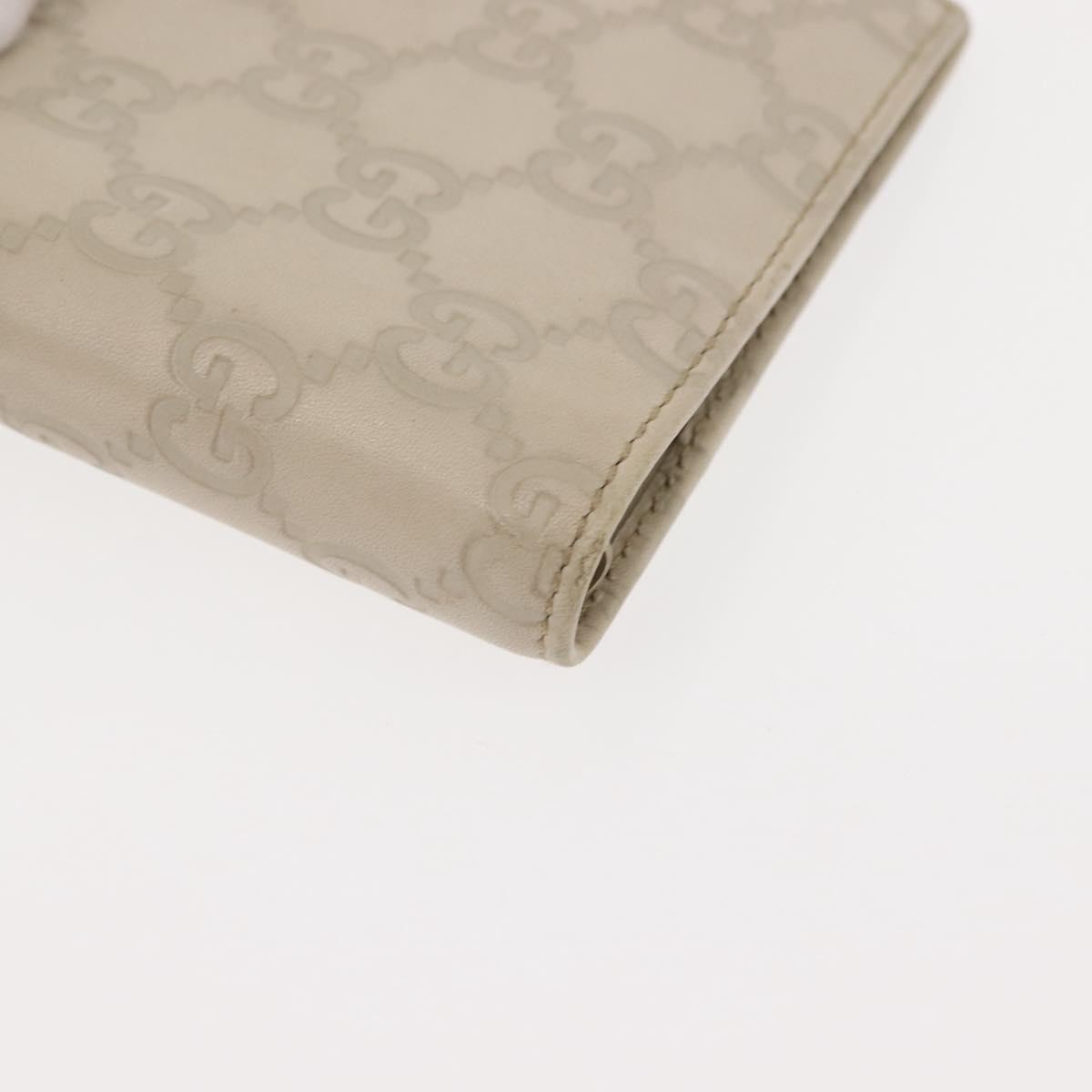 Gucci Ring Agenda Cover Guccissima Leather Beige Leather Briefcase Bag (Pre-Owned)