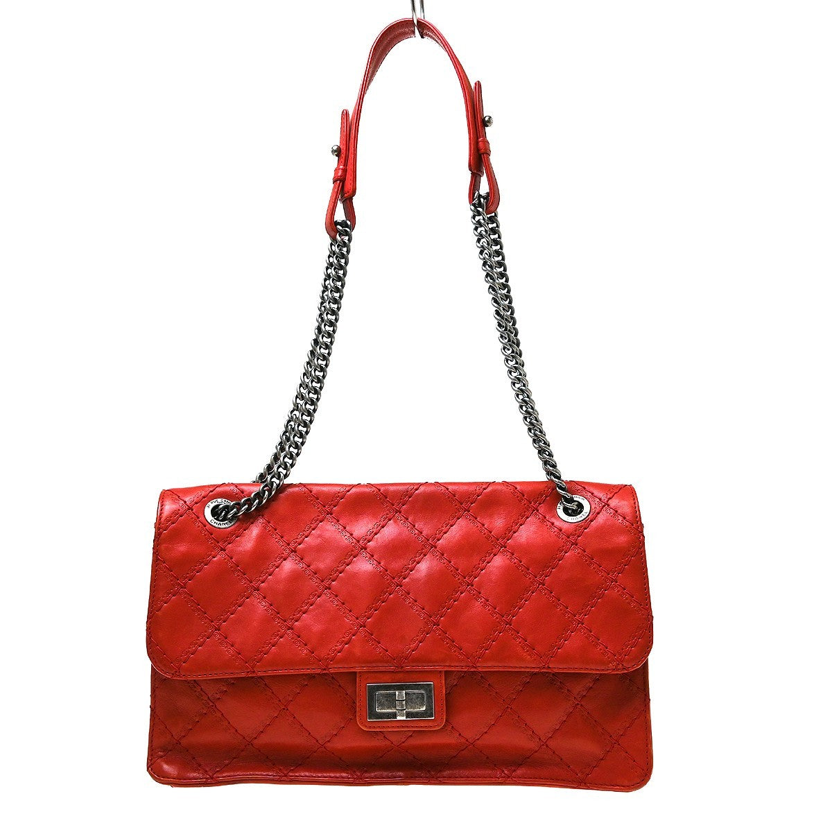 Chanel Crave Reissue Flap Quilted Calfskin Red Calfskin Shoulder Bag Bag (Pre-Owned)