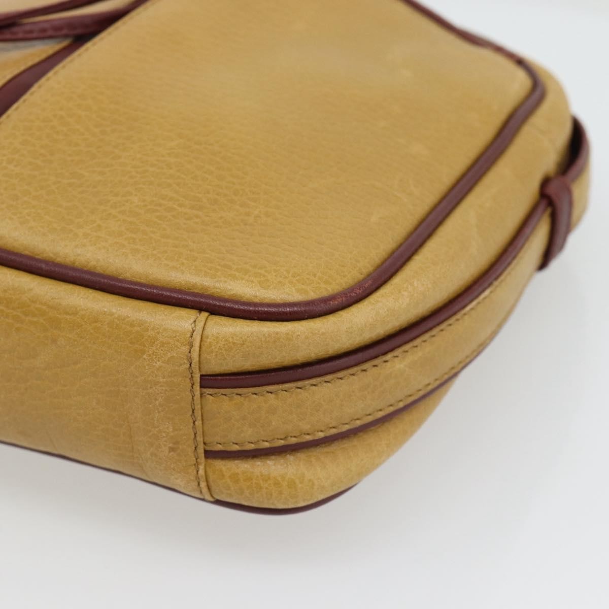 Cartier Tasseled Must De Cartier Leather Yellow Leather Shoulder Bag Bag (Pre-Owned)