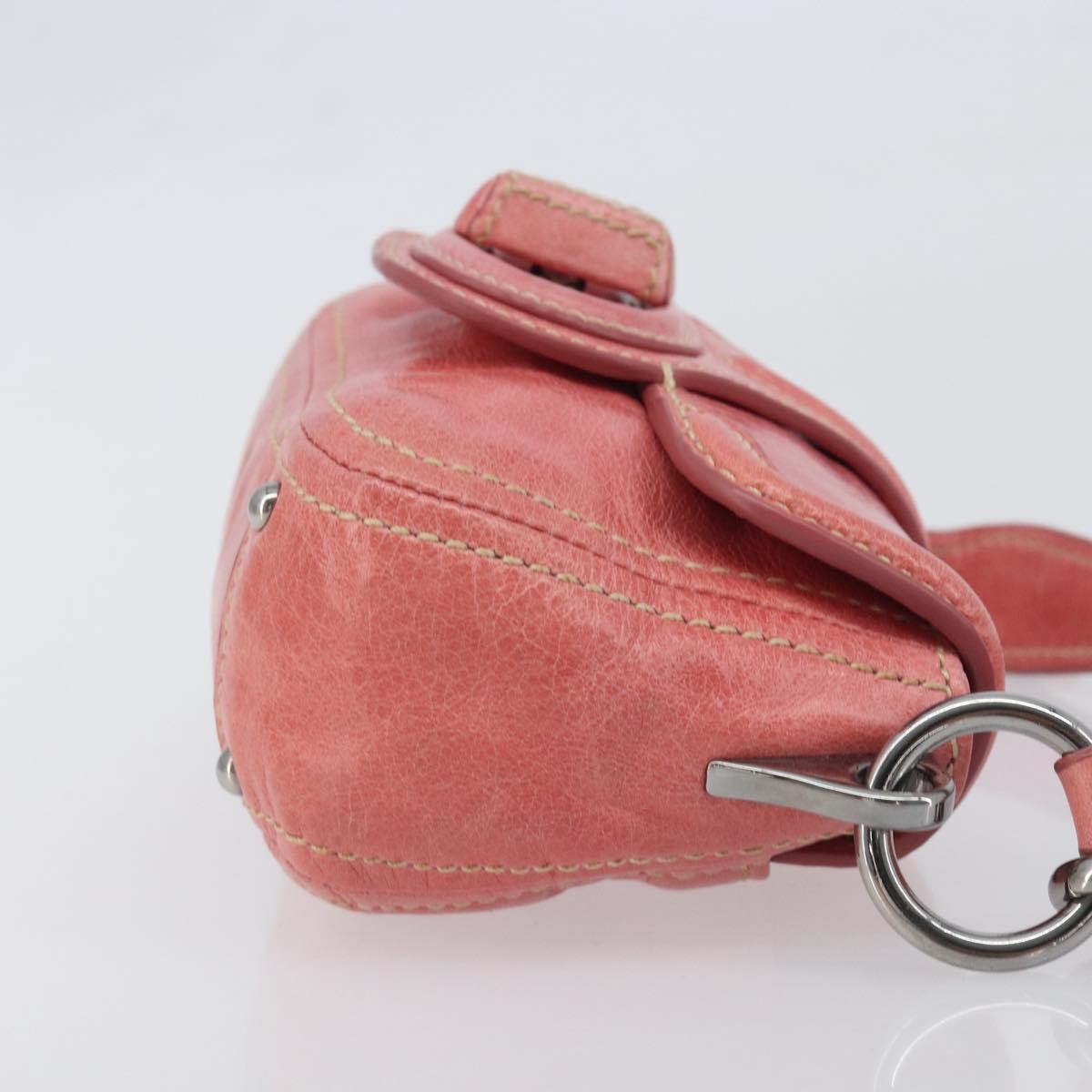 Prada Turnlock Flap Soft Calf Pink Leather Shoulder Bag Bag (Pre-Owned)