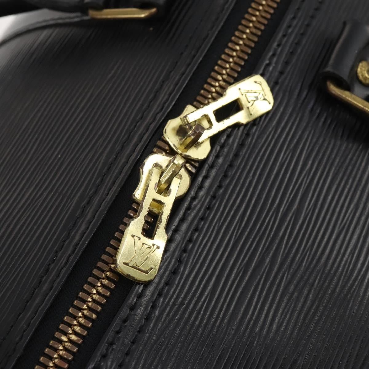 Louis Vuitton Keepall Epi Leather Black Leather Travel Bag Bag (Pre-Owned)