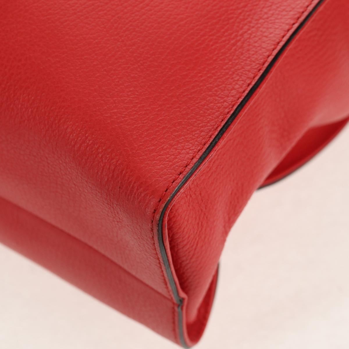 Gucci Grand Prix Interlocking Gg Grainy Leather Red Leather Tote Bag Bag (Pre-Owned)
