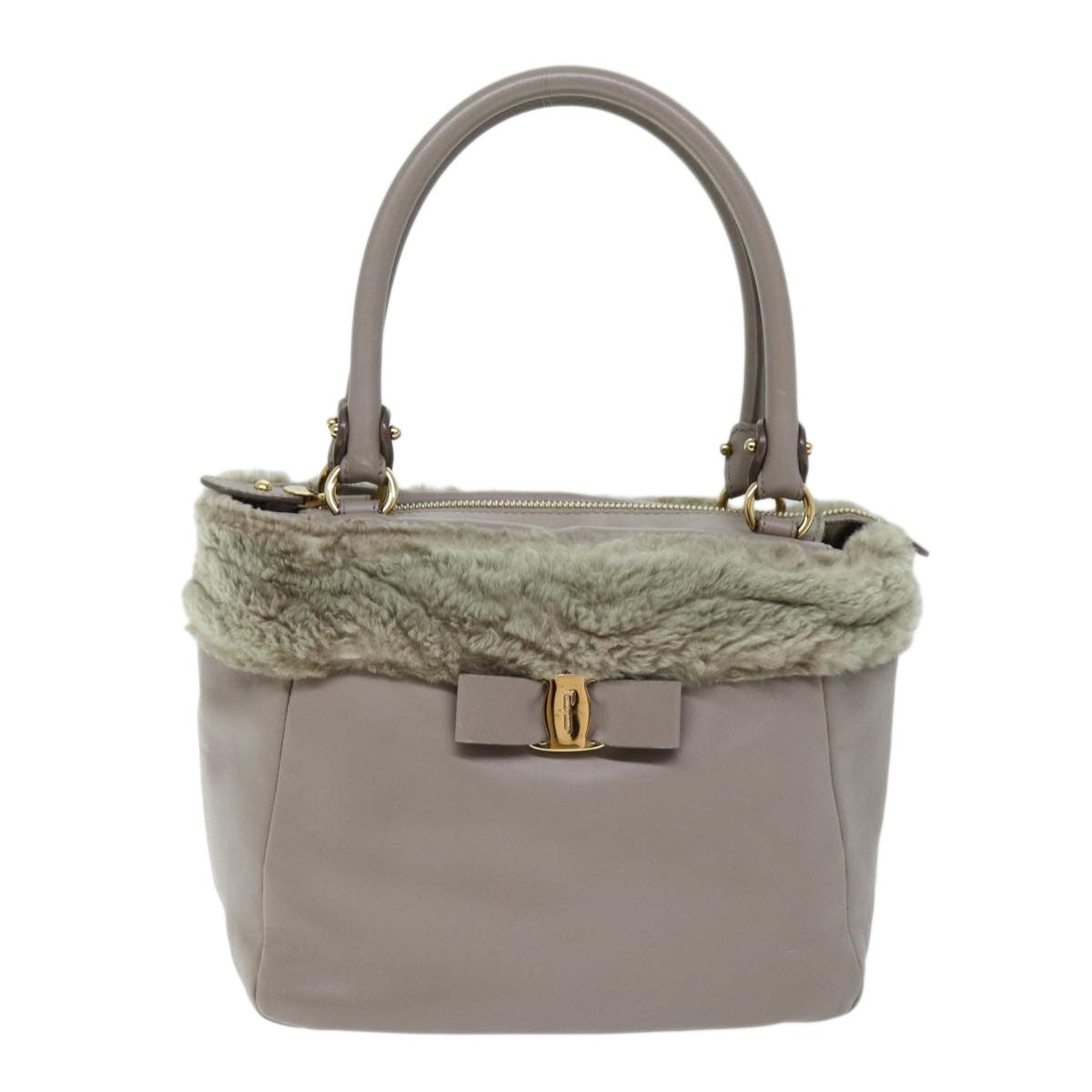 Salvatore Ferragamo Vala Leather Pink Leather Shoulder Bag Bag (Pre-Owned)