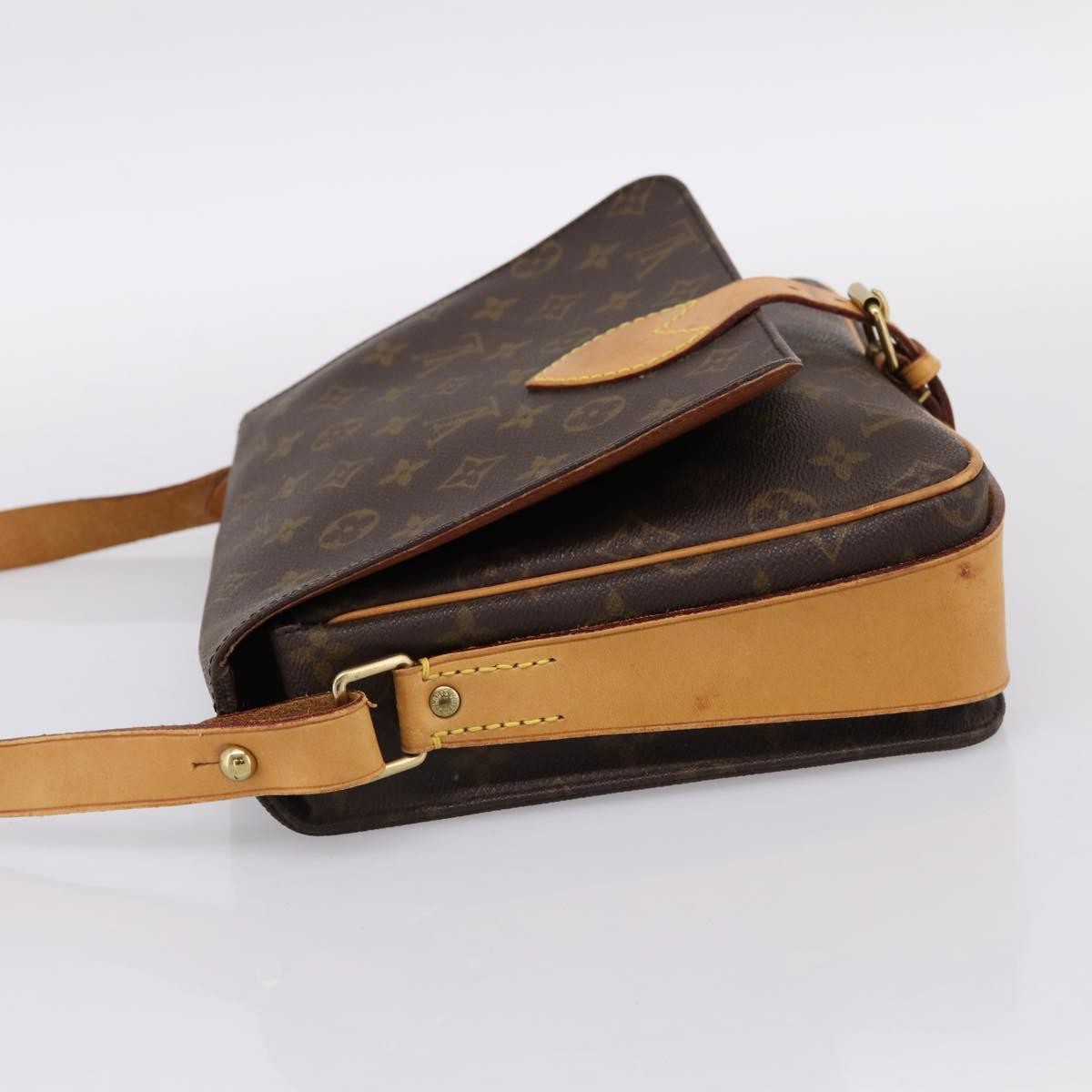 Louis Vuitton Cartouchiere Monogram Brown Canvas Shoulder Bag Bag (Pre-Owned)